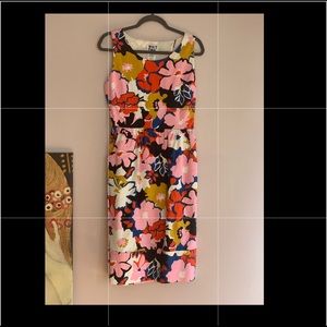 Pretty Floral Garden Dress Retro Lined Size 10